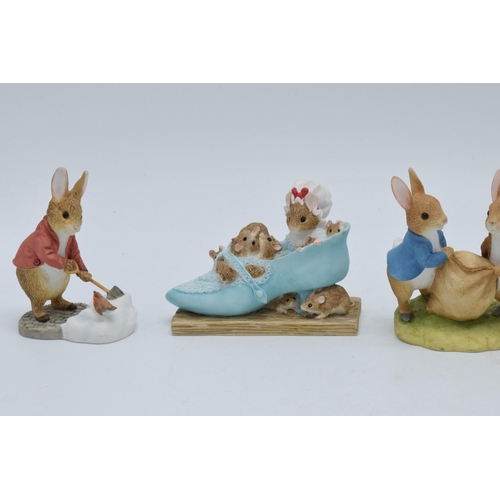 277 - A collection of Border Fine Arts Studio World of Beatrix Potter figures to include Hunca Munca & Bab... 