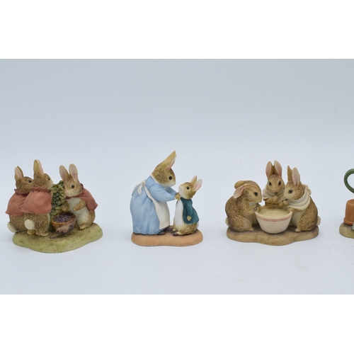 278 - Frederick Warne & Co The World of Beatrix Potter figures to include Peter Rabbit, Flopsy Mopsy & Cot... 