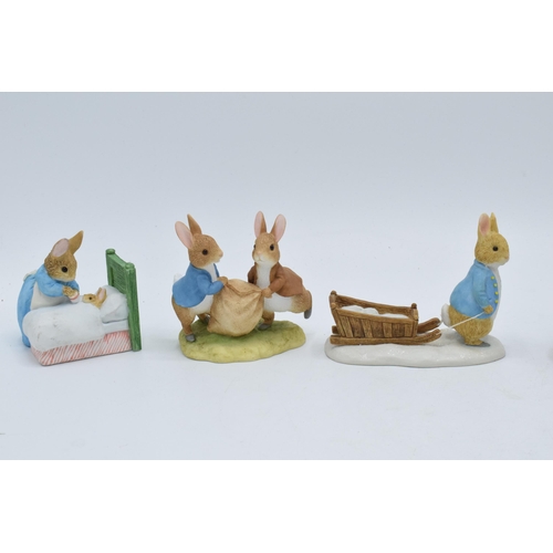 281 - A collection of Border Fine Arts Studio World of Beatrix Potter figures to include Peter Pushing Whe... 