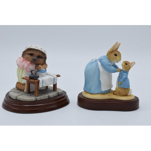 287 - A pair of boxed Border Fine Arts Studio Friends of Peter Rabbit Club figures to include Mrs Tiggy Wi... 