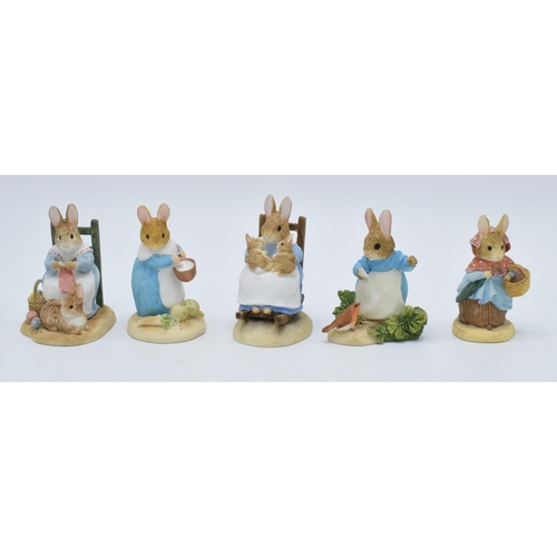 291 - A collection of Border Fine Arts Studio World of Beatrix Potter figures to include Mrs Rabbit with B... 