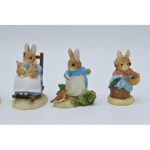 291 - A collection of Border Fine Arts Studio World of Beatrix Potter figures to include Mrs Rabbit with B... 