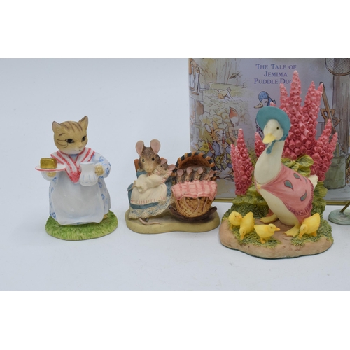 294 - A collection of assorted Beatrix Potter figures to include Jemima Puddleduck and Ducklings, Timmy Wi... 