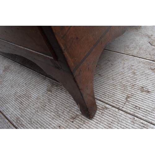 307 - A 19th century mahogany 2 over 3 chest of drawers with turned handles with inserts, 106 x 54 x 107cm... 