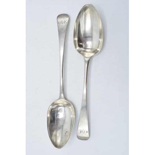 353 - A pair of silver table spoons, York 1808, Robert Cattle and James Barber (2). 130.1 grams.