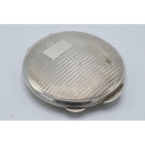 361 - Hallmarked silver compact, 34.5 grams, Birmingham 1936.