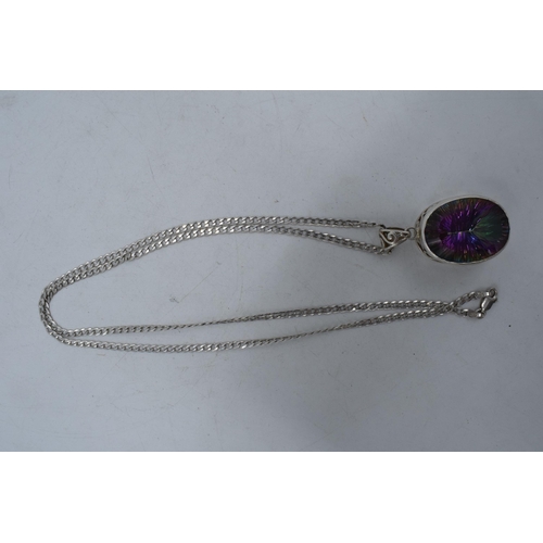 362 - Silver 925 necklace and pendant, 23.9 grams, 67cm length of chain.