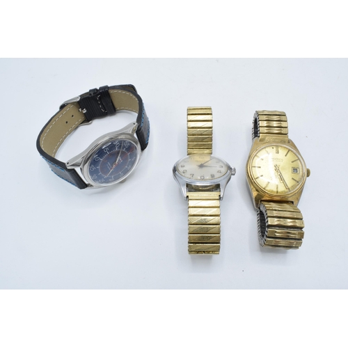 386 - A trio of Gents wristwatches to include a Sekonda 17 jewels, Ingersoll 17 jewels and one other (3). ... 