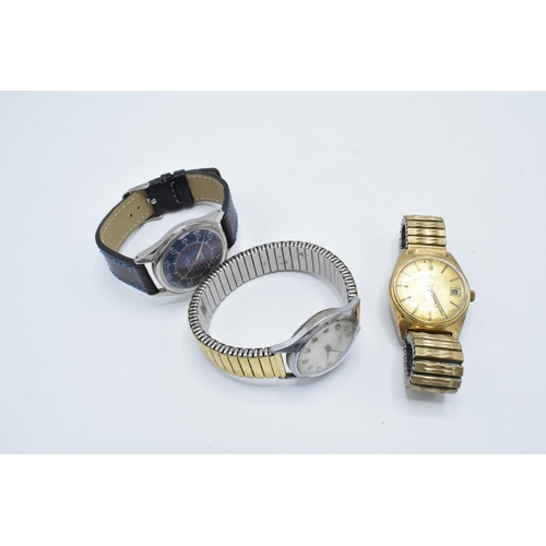 386 - A trio of Gents wristwatches to include a Sekonda 17 jewels, Ingersoll 17 jewels and one other (3). ... 