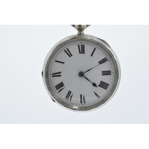 394 - A nickel cased railway key-wind pocket watch with American Seth Thomas Thomaston movement 523625 wit... 