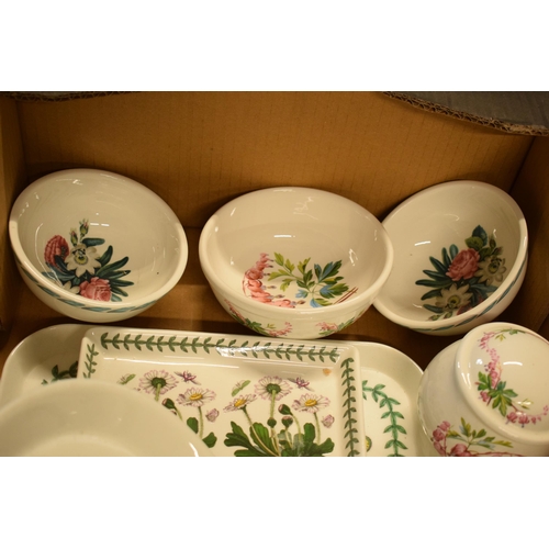 4 - A collection of Portmeirion pottery to include storage jars, trinkets, bowl, plates and a plastic se... 