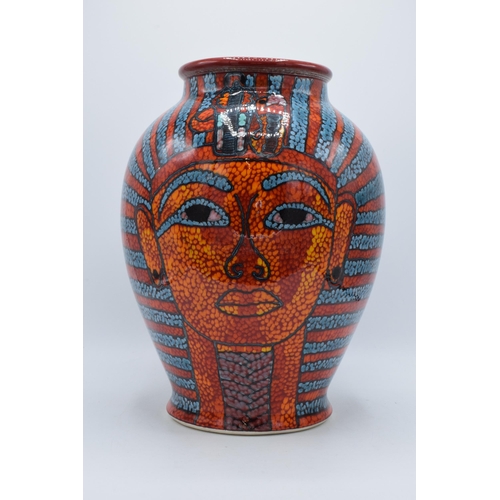 42 - Large Poole Pottery Studio bulbous vase in the Tutankhamun design signed by Nicola Massarella GG38. ... 