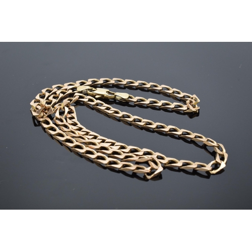 432 - 9ct gold necklace. 12.1 grams. 50cm long.