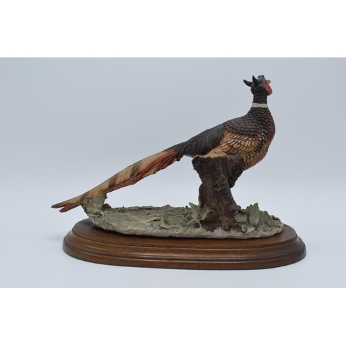 47B - Giuseppe Armani Pheasant Bird Sculpture Figurine Capo Di Monte Italy (slight chipping to tail feathe... 