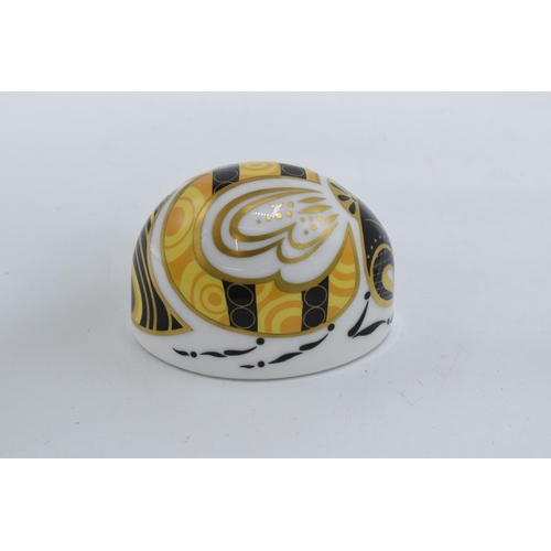 66 - Royal Crown Derby paperweight Bumblebee. First quality with gold stopper.