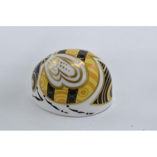 66 - Royal Crown Derby paperweight Bumblebee. First quality with gold stopper.