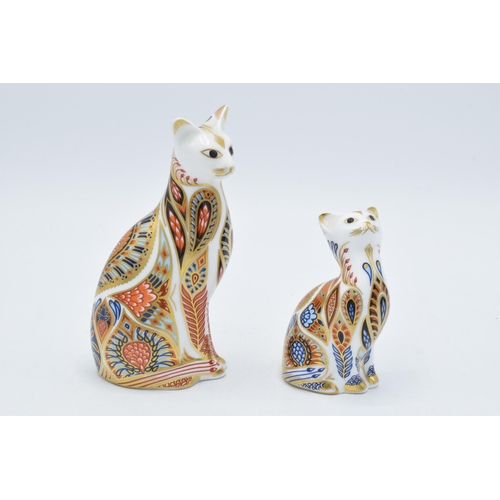 68 - A pair of Royal Crown Derby paperweights to include Siamese Cat and Siamese Kitten. First quality wi... 