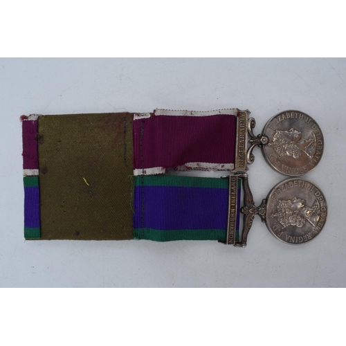 238C - A pair of medals to include Northern Ireland and  Regular Army medals awarded to LCPL G E Meredith A... 