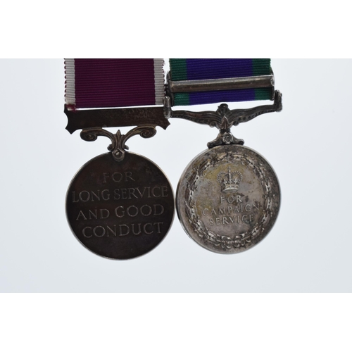 238C - A pair of medals to include Northern Ireland and  Regular Army medals awarded to LCPL G E Meredith A... 