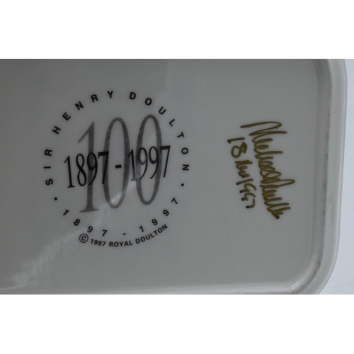 105 - Royal Doulton 'Sir Henry Doulton 1897-1997' tray signed by Michael Doulton together with Matthey's M... 