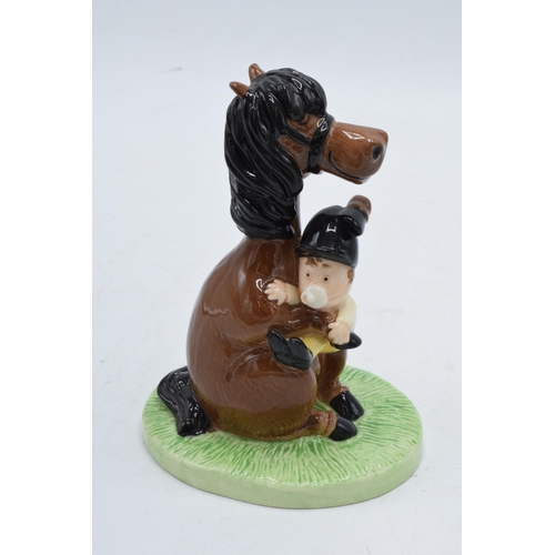 106 - Beswick (Royal Doulton) Thelwell figure 'Ideal Pony for a Nervous Child' NT10 with  booklet.