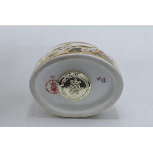 80G - Royal Crown Derby paperweight red ladybird with 2 spots. First quality with gold stopper.