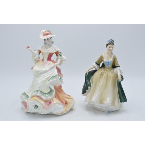 114 - A pair of Royal Doulton lady figures to include Rose HN3709 and Elegance HN2264 (2).