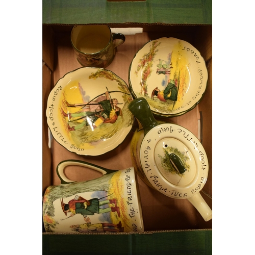 155 - A collection of Royal Doulton Under The Greenwood seriesware items to include a jug, a teapot (lid a... 