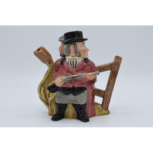 163 - Royal Doulton double sided character teapot Gamekeeper and Poacher D7175 limited edition.