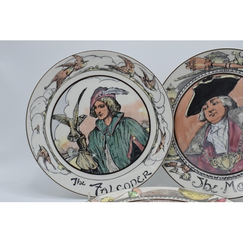 166 - A trio of Royal Doulton Professions seriesware plates to consist of The Mayor, The Falconer and The ... 