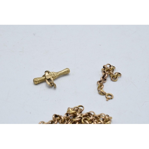 224 - 9ct gold chain, 5.3 grams, broken into 3 pieces.