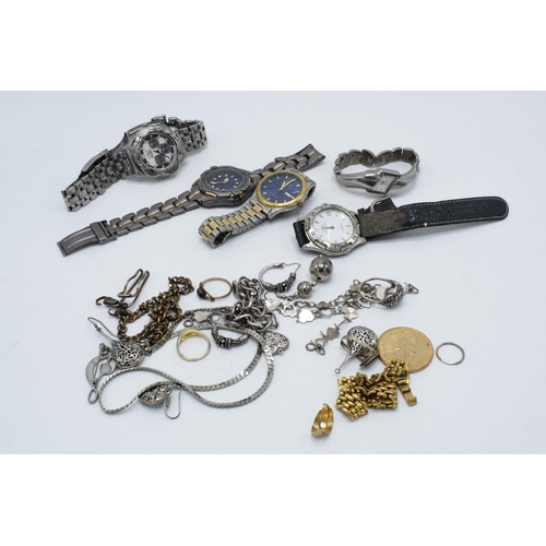 226 - A mixed collection of jewellery and fashion watches to include bracelets and rings etc (Qty).