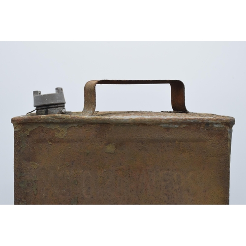 247 - An unusual Motor Owners Combine Spirit two gallon petrol can in untouched condition, 32.5cm tall.