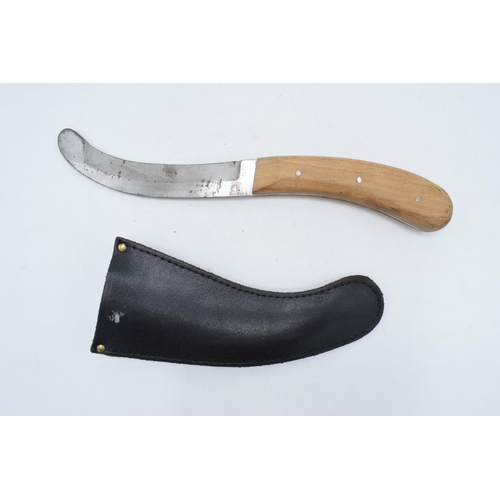 266 - A parachute release knife with original leather scabbard, circa 1960s, made by A Wright & Sons Sheff... 