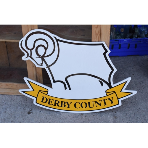 318 - Derby County Football Club (DCFC) cut out / board, 83cm long.