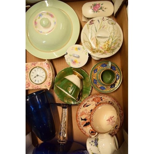 5 - A mixed collection of items to include glass ware, 19th century and later pottery, cutlery sets, Roy... 