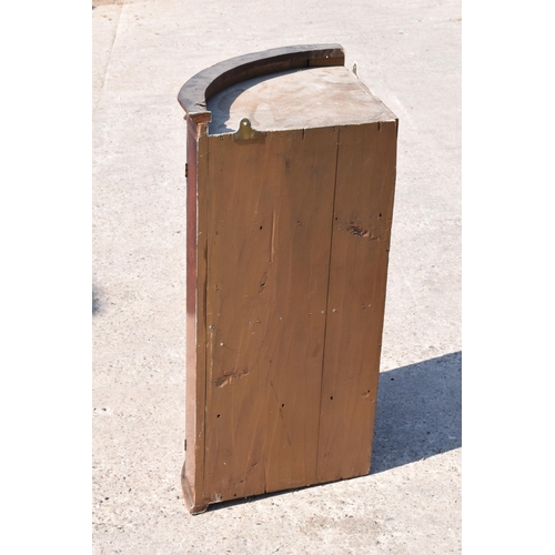 326 - A 19th century mahogany corner cupboard with shelves to interior, 96cm tall.