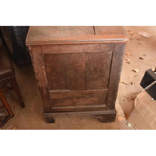 342 - Georgian oak mule chest with 2 drawers and an internal drawer too, 120 x 53 x 76cm tall.