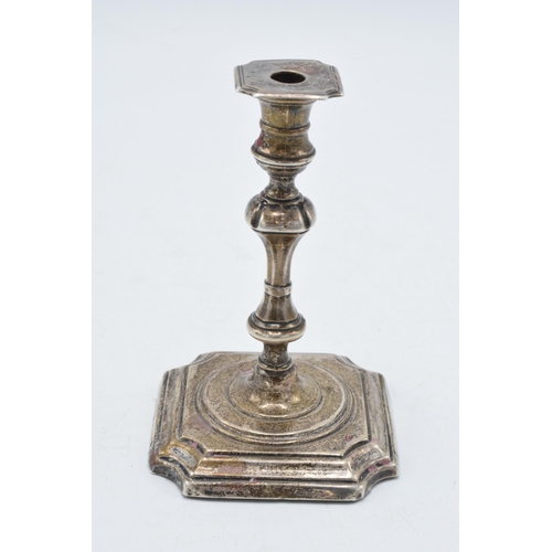 220N - Edwardian silver candlestick, Birmingham 1903, with loaded base. 11.5cm tall.