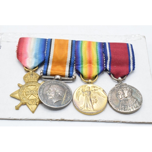 310H - A set of 4 miniature World War One medals.