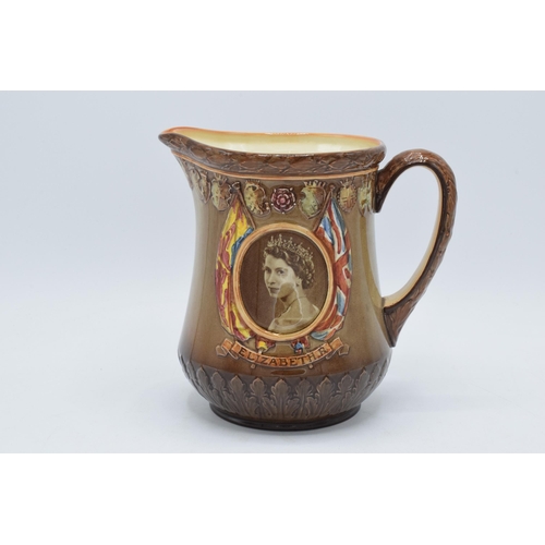 141 - Royal Doulton seriesware jug 'Commemorating the Coronation of Queen Elizabeth II at Westminster Abbe... 