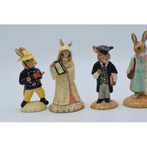 102 - Royal Doulton Bunnykins to include Schoolmaster DB60, Judge DB188, Shopper DB233, Fireman DB75 and S... 