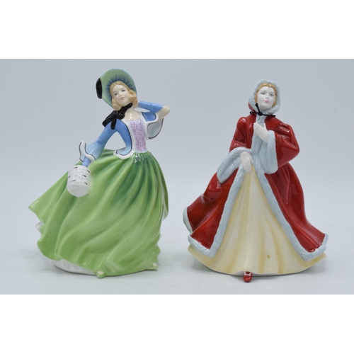 109 - Royal Doulton lady figures Autumn Breeze HN5272 and Rachel HN4780 (2).