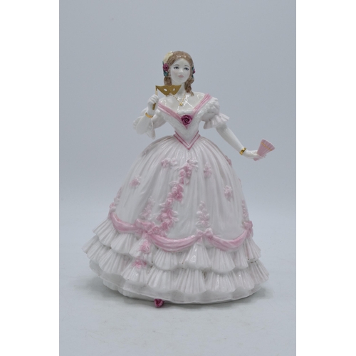 160 - Royal Worcester lady figure The Masquerade Begins  limited edition.