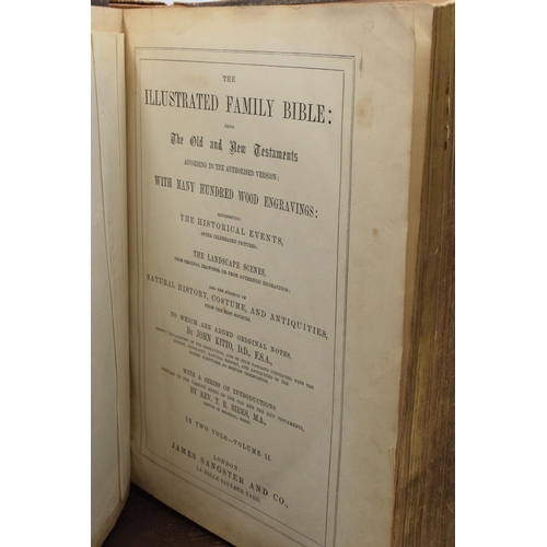 174 - The Illustrated Family Bible by John Kitto Volume 1 and Volume 2 (2).