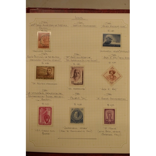 181 - Stamp albums x 2 India 1852 onwards. Mainly mint stamps.