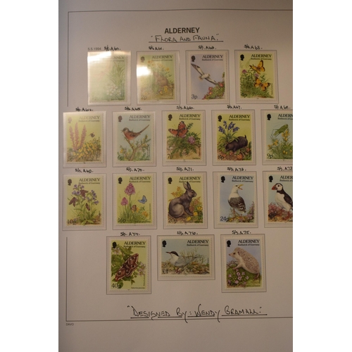 184 - Alderney stamp album – Stated by vendor as mint condition and from  1980 onwards.  Mini sheets x 20 ... 