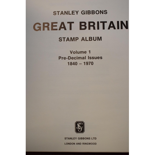 185 - Stanley Gibbons empty stamp albums volumes 1 – 3.  1840 – 1970, 1971 – 1990 & 1991 – onwards.  Toget... 