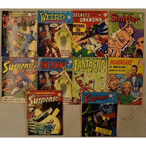 194 - Comics: A collection of comics to include Tales of the Supernatural Weird Planet No.7, Suspense No 9... 