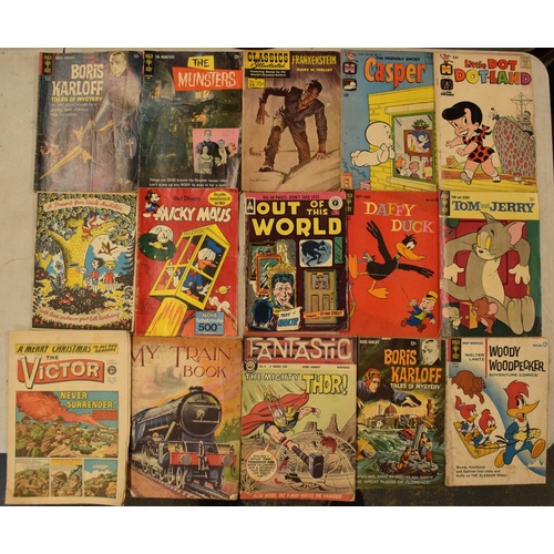 196 - Comics: A collection of comics and similar articles to include A Present from Uncle Mackitie, Walt D... 